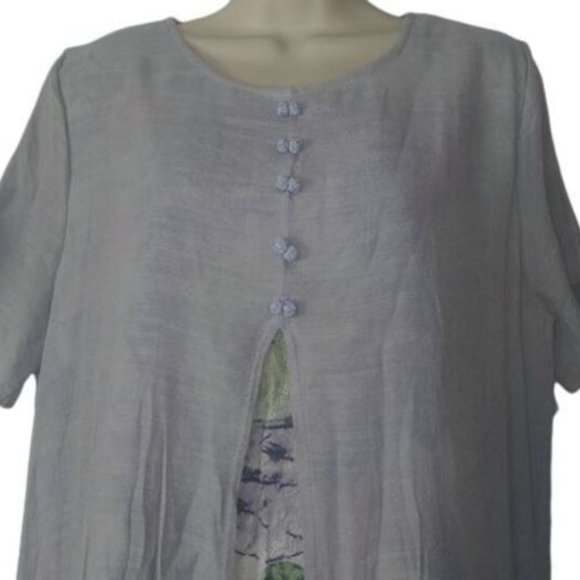 Ejoy Net Layered Mock Jacket Midi Dress - Picture 3 of 5